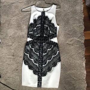 Black and white formal dress